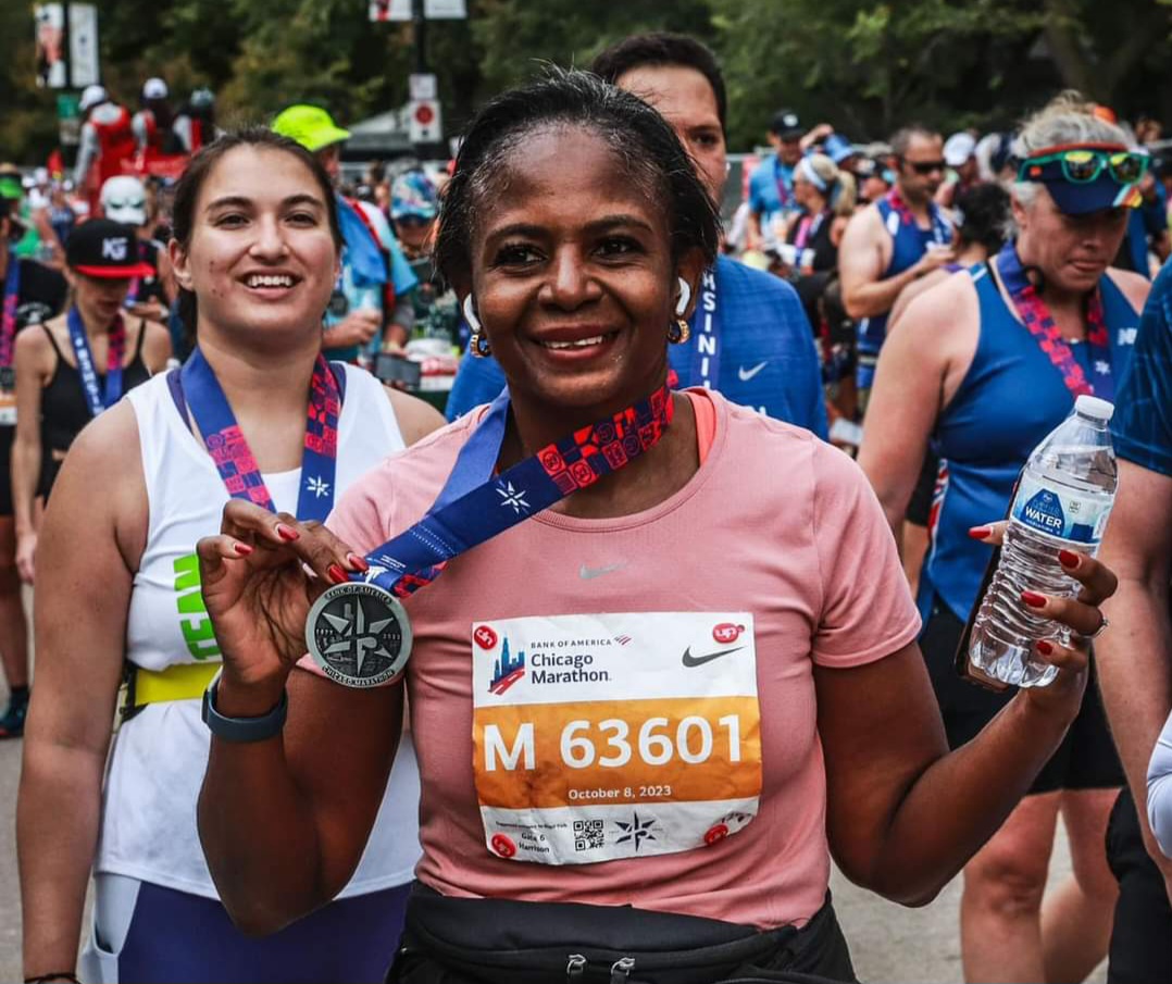 Tony Elumelu Celebrates Wife, Awele for Completing 42.2 Kilo Marathon in Chicago