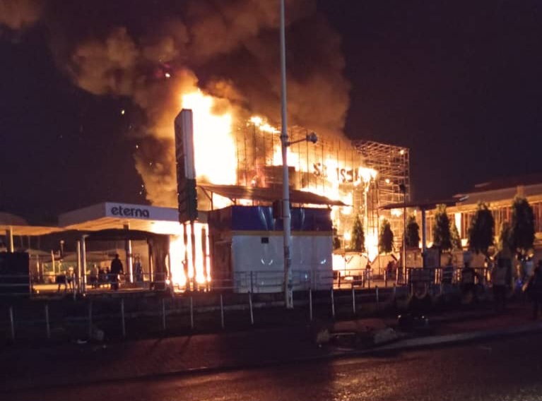 Samsung Electronics Showroom Burnt in Night Blaze in Abuja