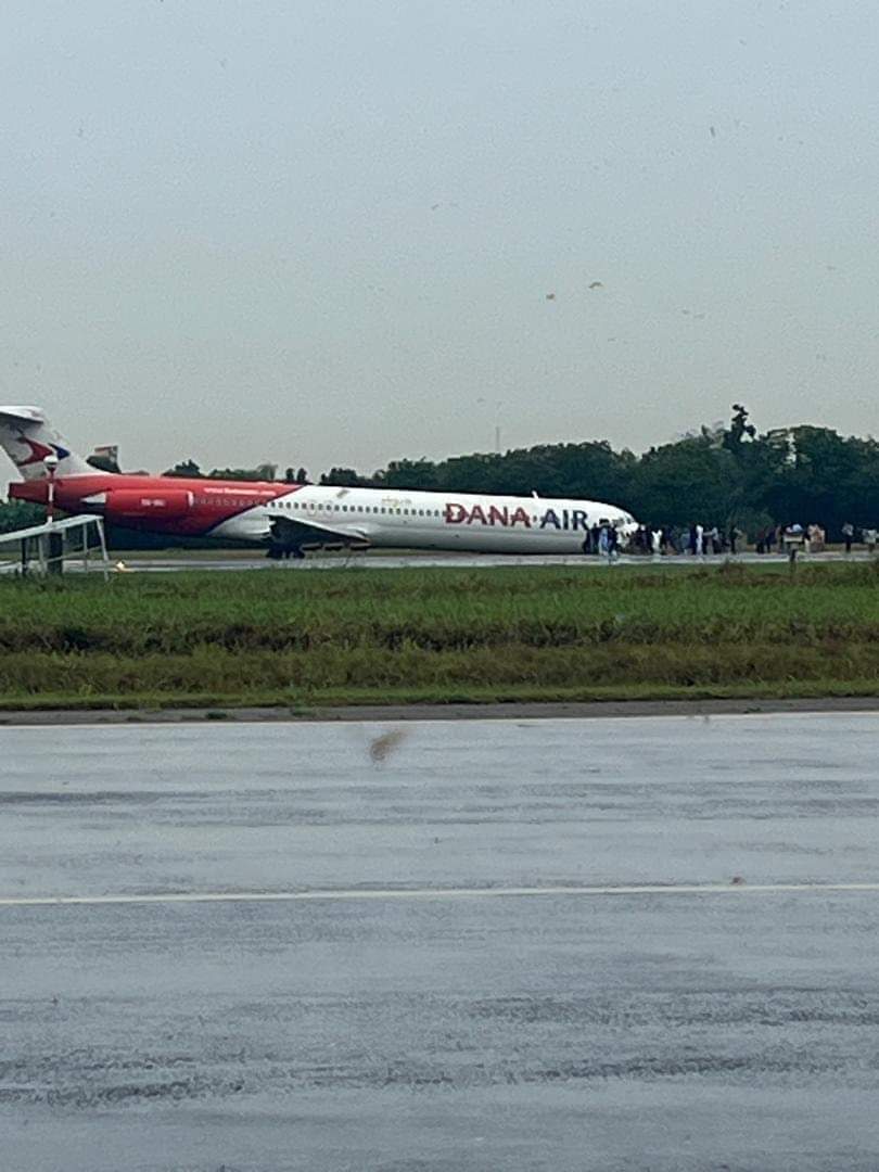 Dana Air Plane Records Minor Accident in Lagos Airport
