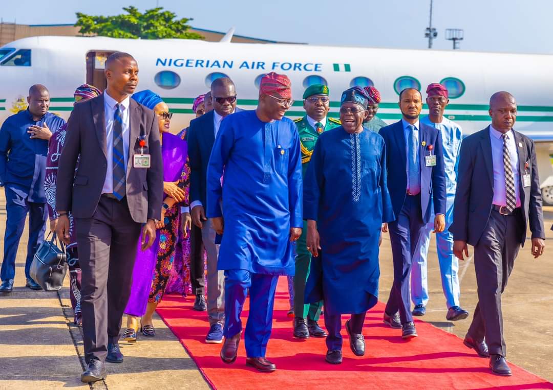 President Tinubu Arrives Lagos for Sallah