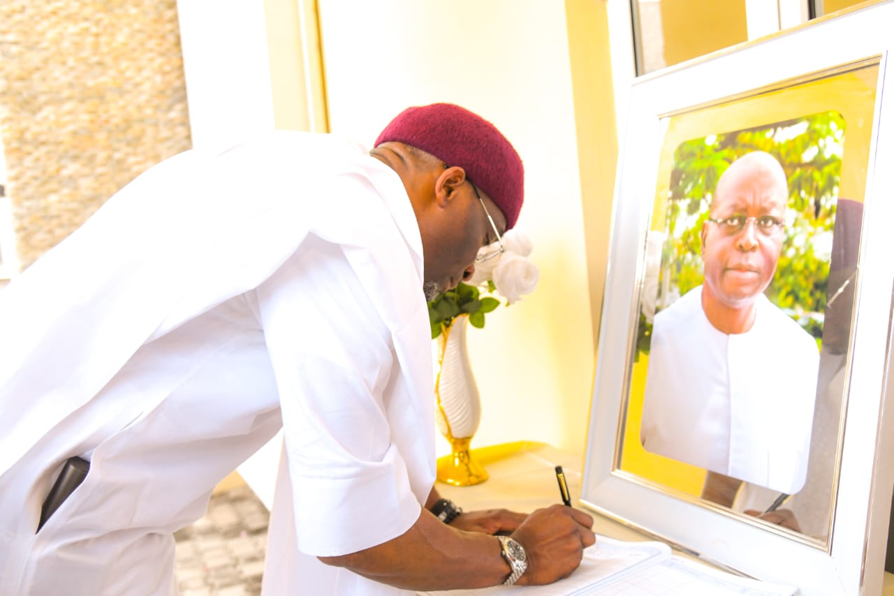 Kalu mourns Senator Anyaogu Eze, Visits Family in Abuja